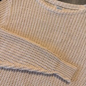 Vintage Mens M Beige Knit Sweater Fisherman USA Grandpa Dad 90s Grunge Preppy